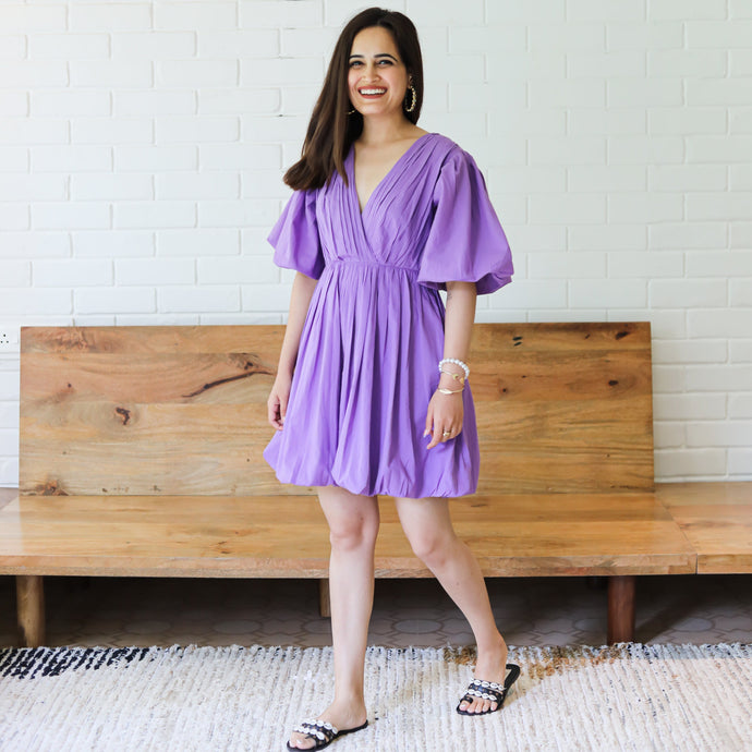 English Lavender Cotton Dress